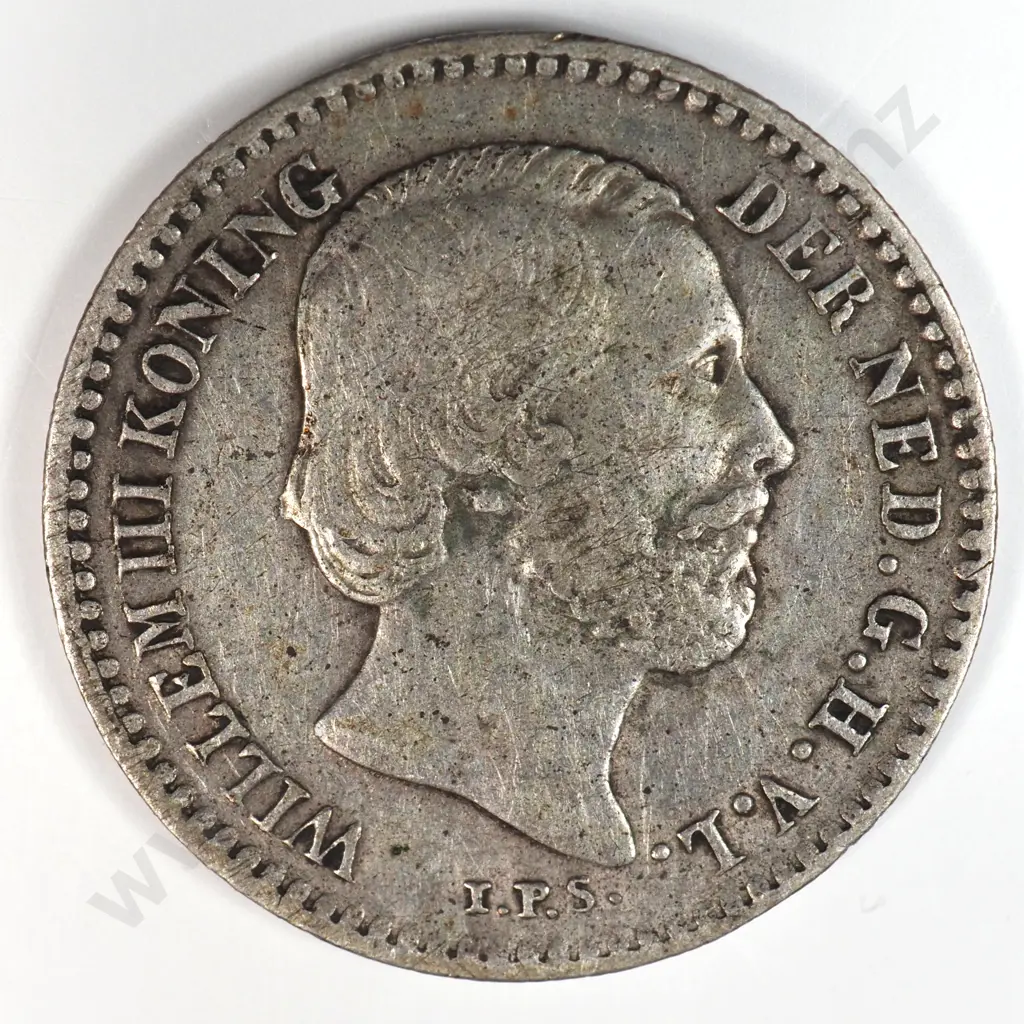 Netherlands 1863 Ten Cents, Very Fine Image 1++