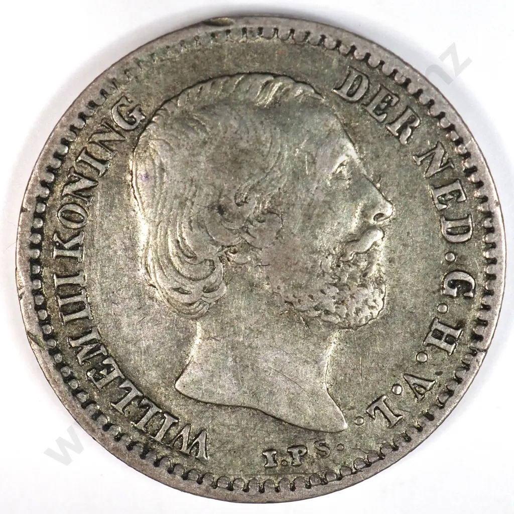 Netherlands 1877 Ten Cents, Very Fine Image 1++