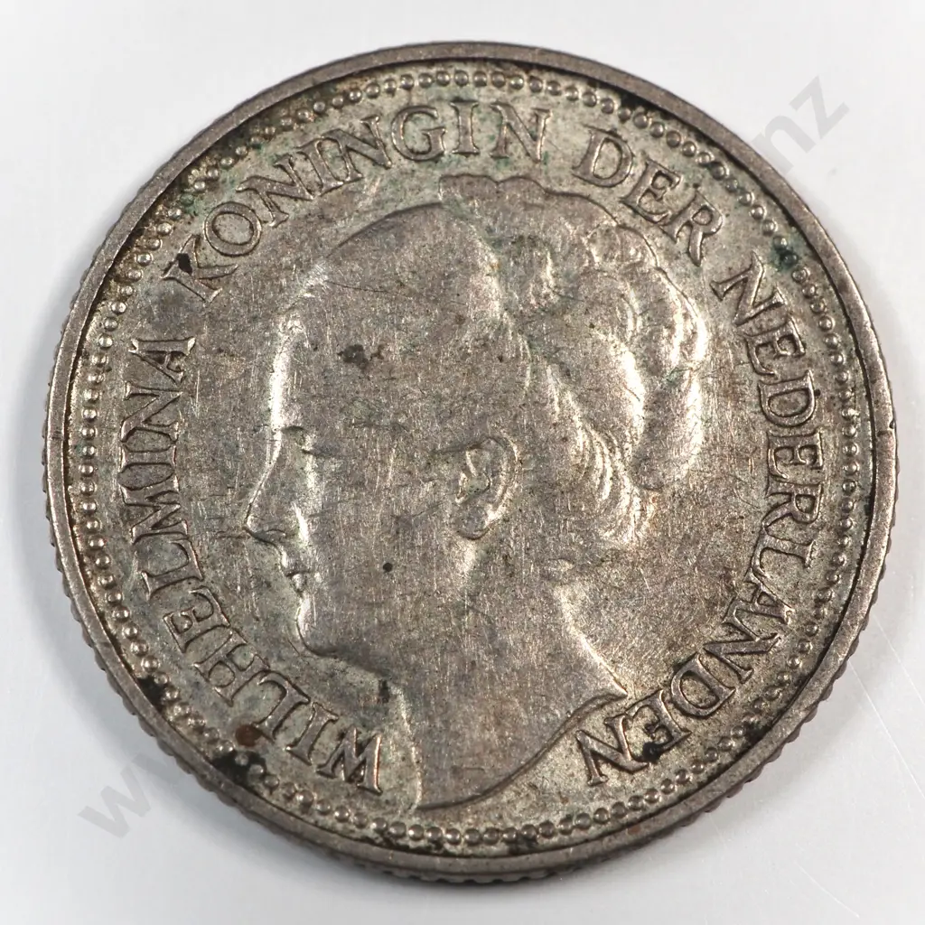 Netherlands 1927 Ten Cents, Extremely Fine Image 1++