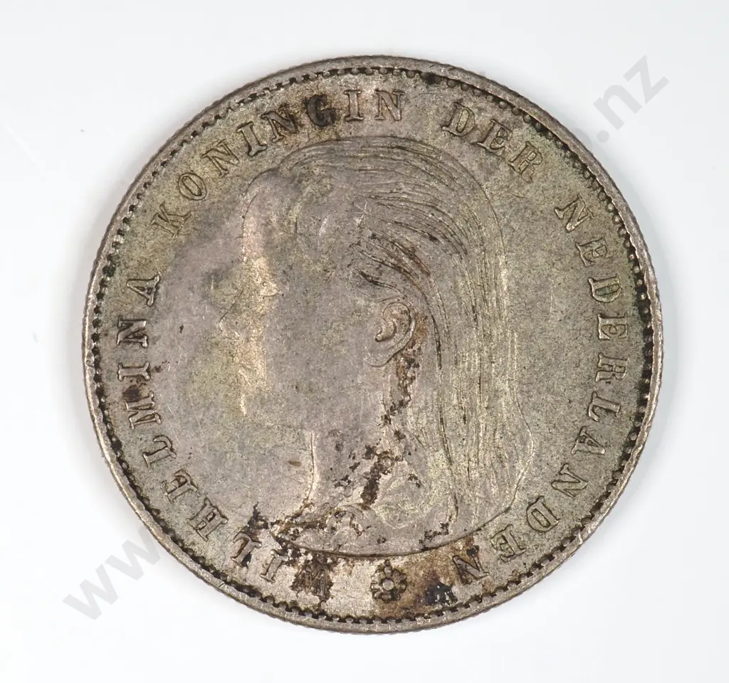 Netherlands 1897 Twenty Five Cents, Very Fine Image 1++