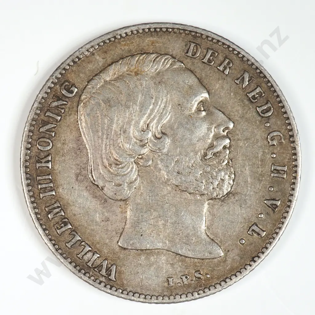 Netherlands 1858 Half Gulden, Very Fine Image 1++
