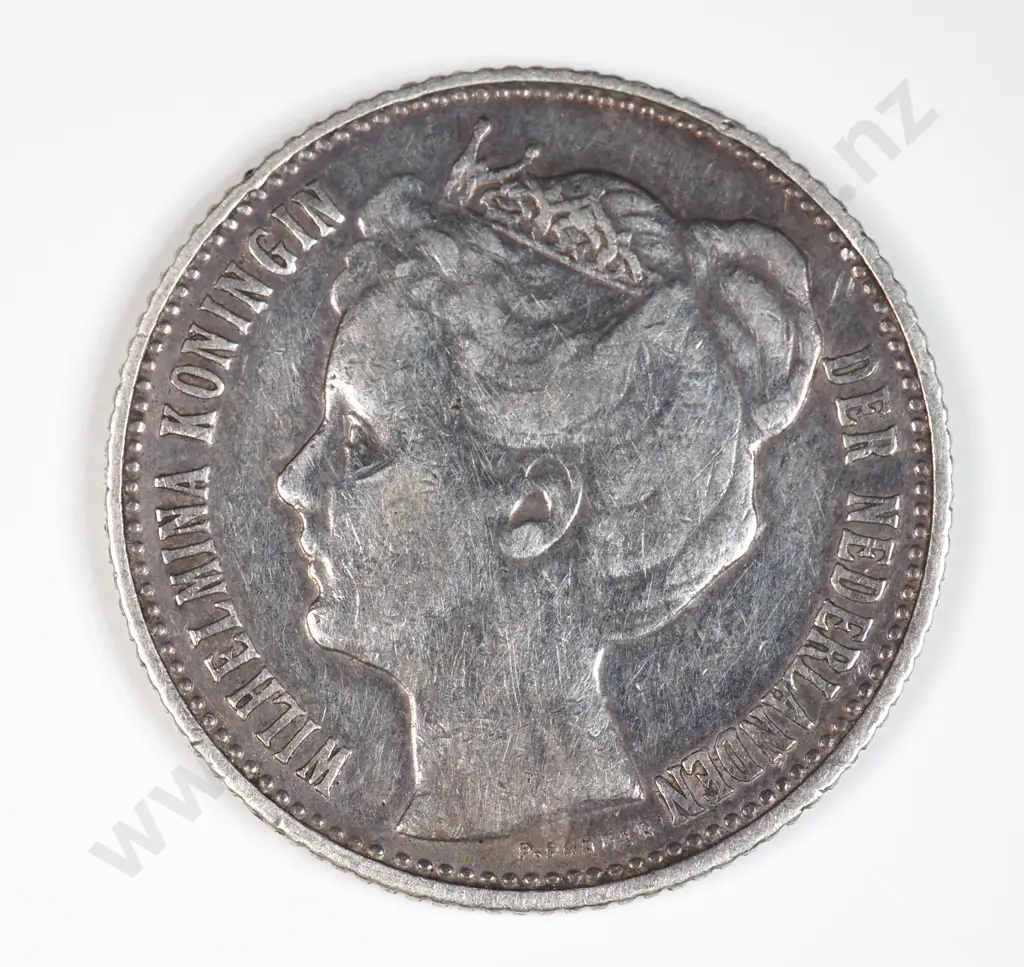 Netherlands 1905 Half Gulden, Very Fine Image 1++