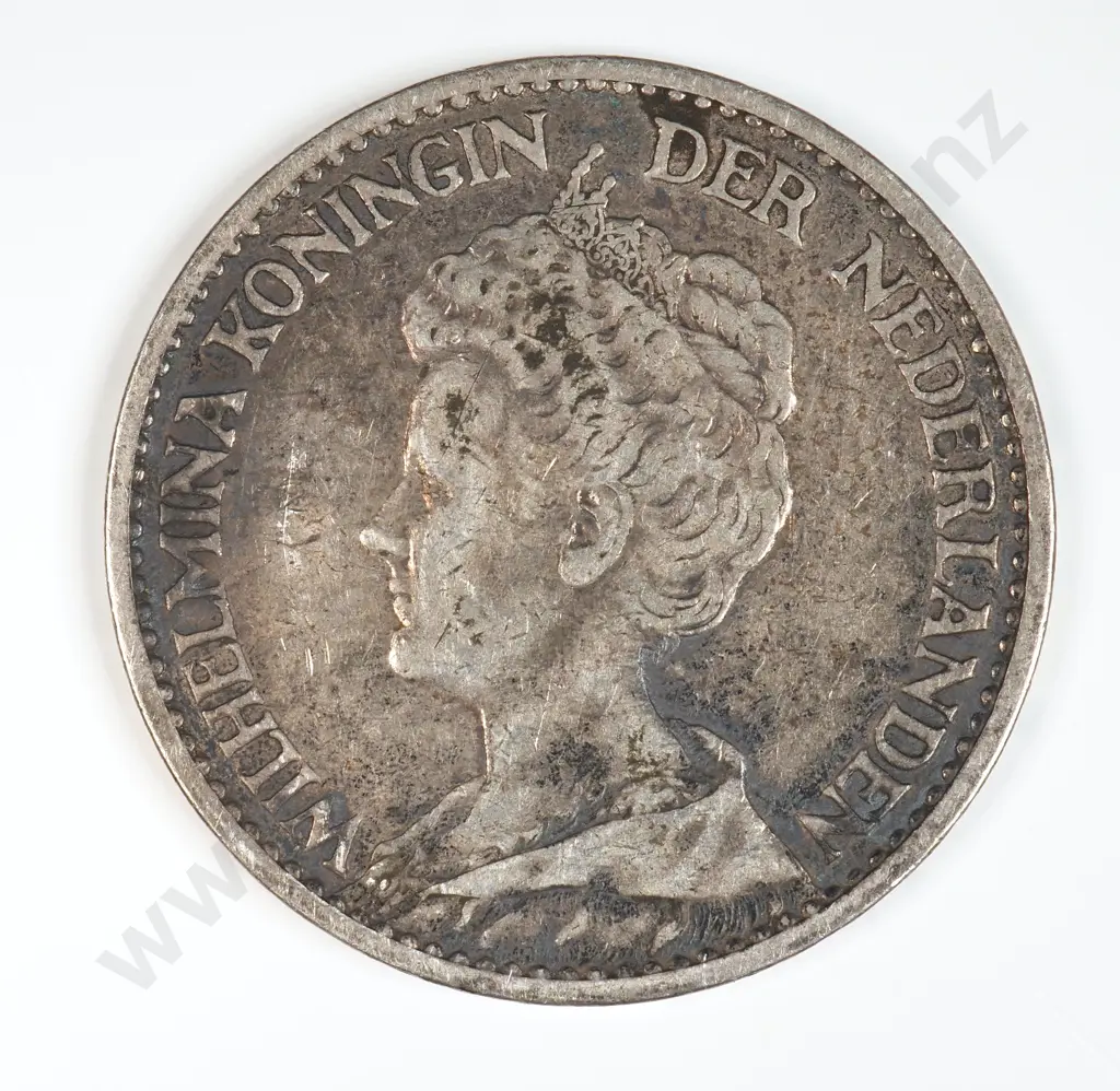 Netherlands 1914 One Gulden, Very Fine Image 1++