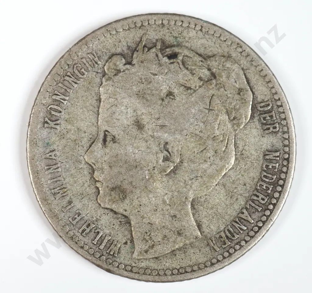 Netherlands East Indies 1900 Quarter Gulden, Fine Image 1++