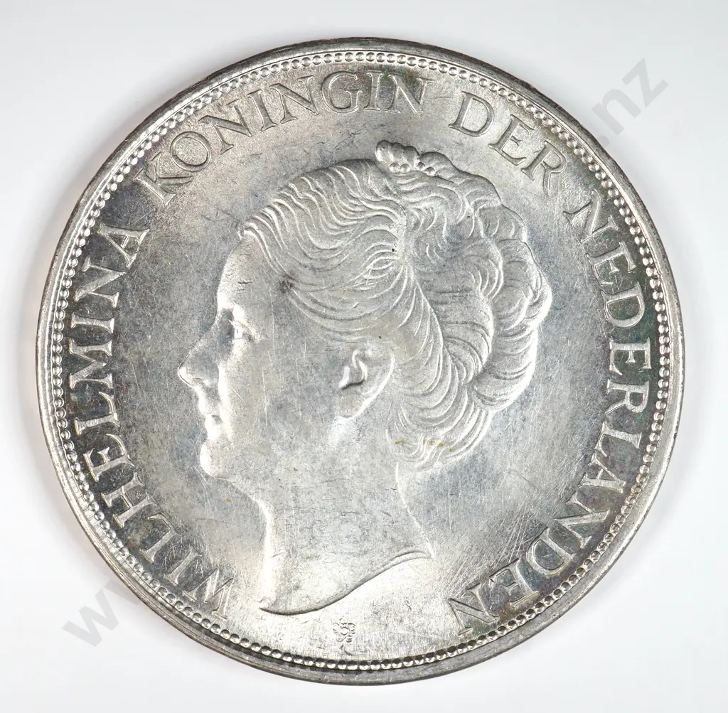 Netherlands East Indies 1943 'D' Two And A Half Gulden, Uncirculated Image 1++