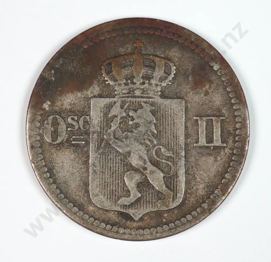 Norway 1874 Ten Ore, Fine Image 1++