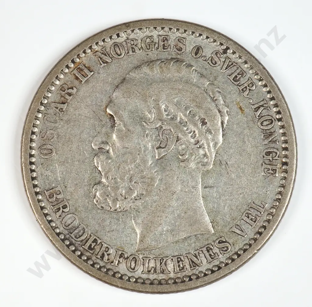 Norway 1901 Fifty Ore, Very Fine Image 1++