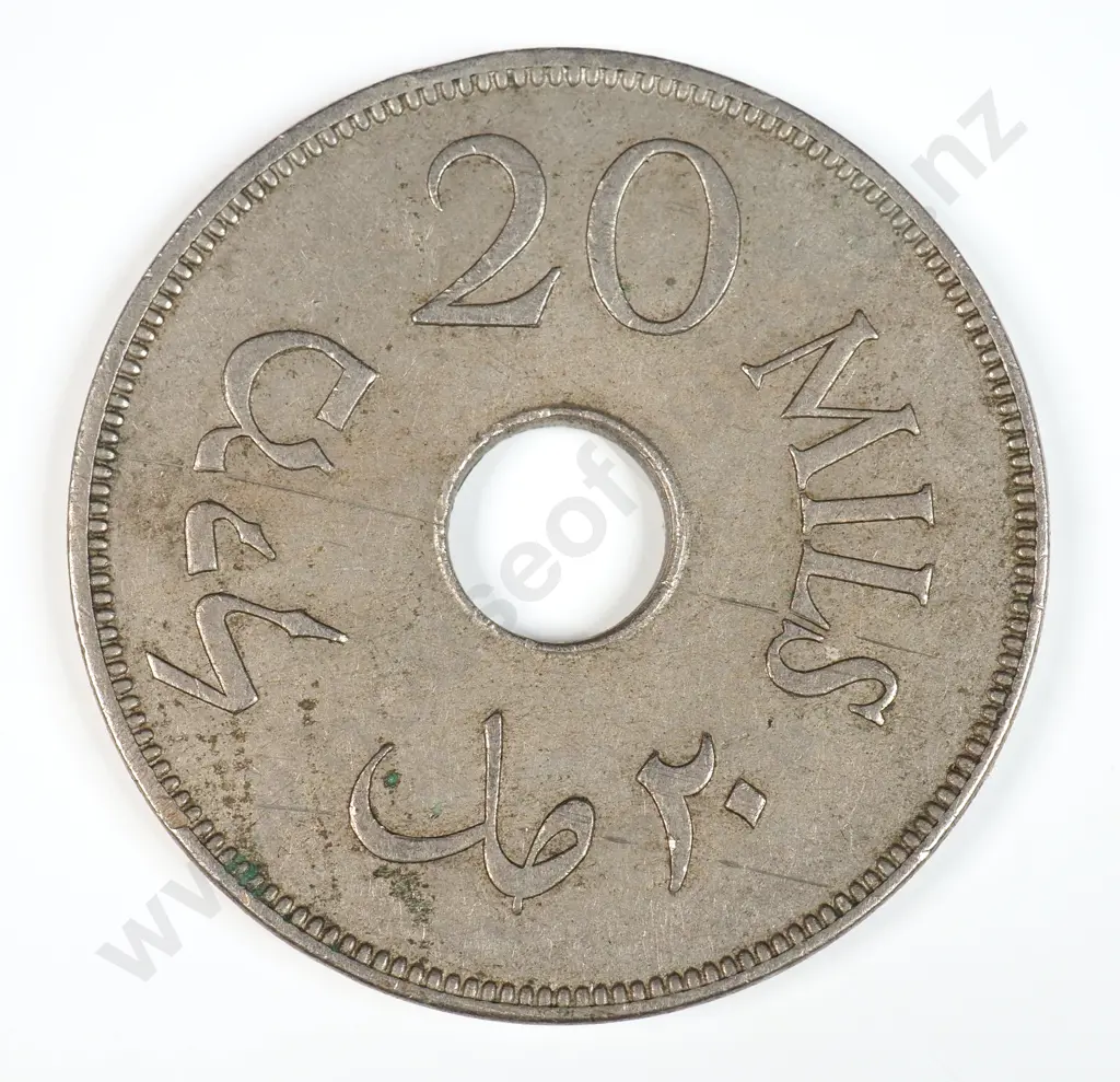 Palestine 1940 Twenty Mils, Very Fine Image 1++