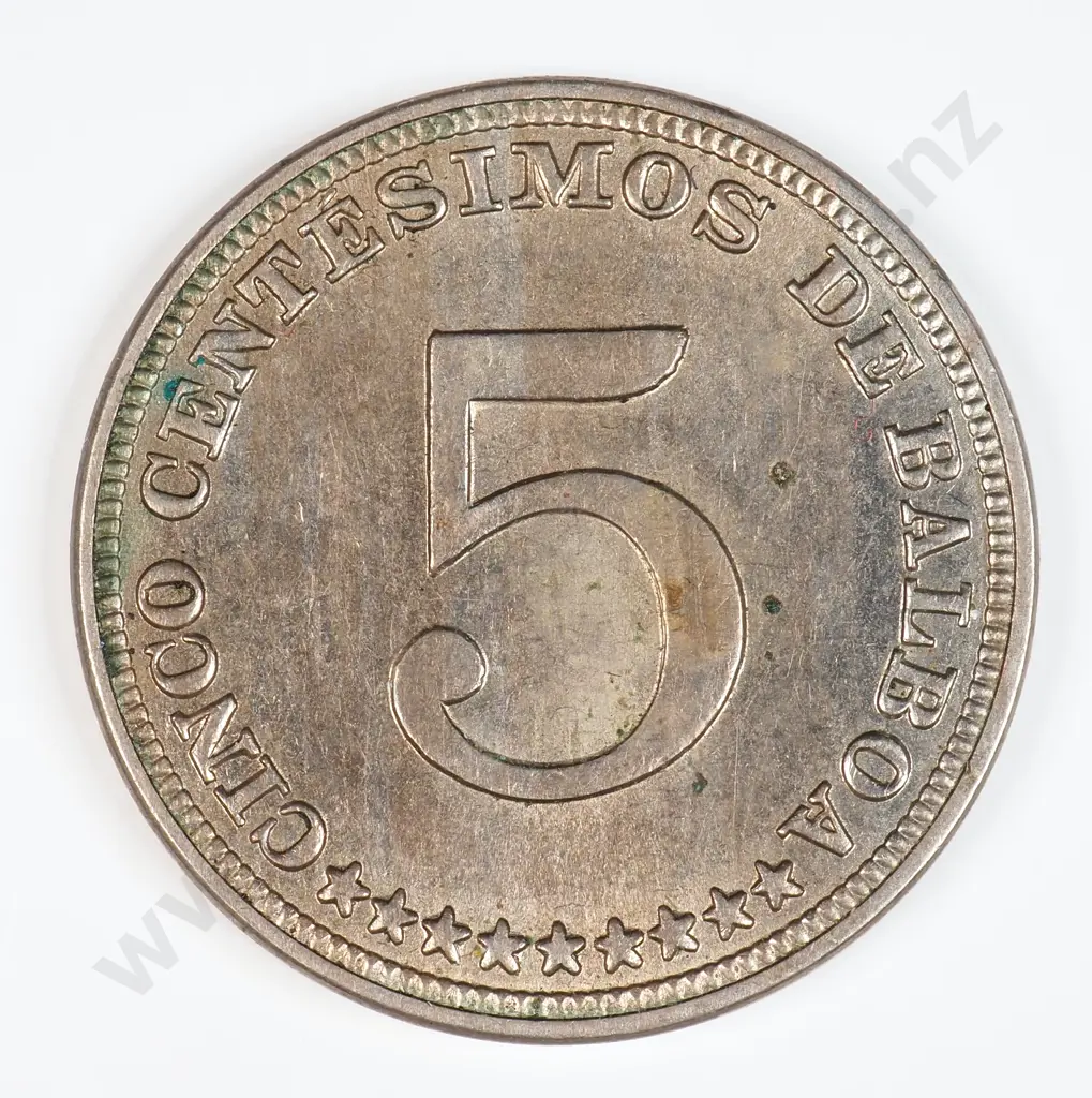 Panama 1929 Five Centesimos, Uncirculated Image 1++