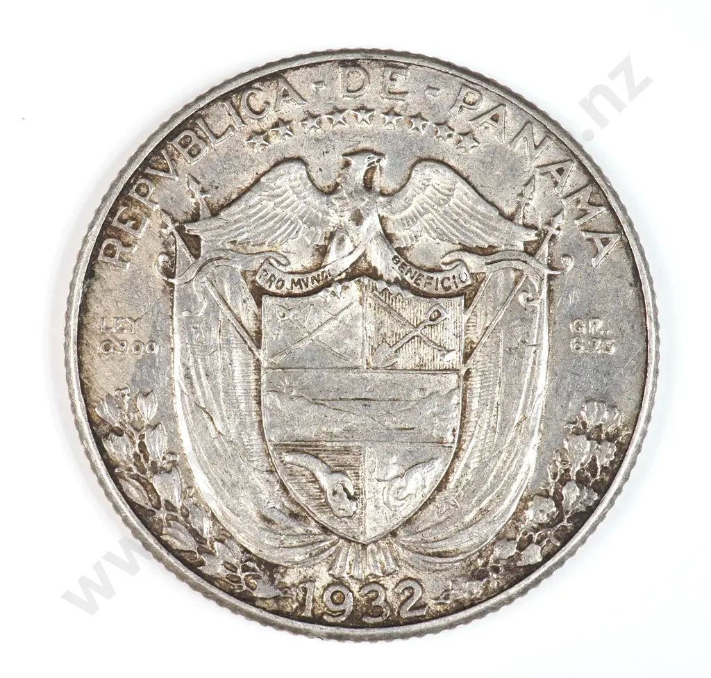 Panama 1932 Quarter Balboa, Very Fine Image 1++