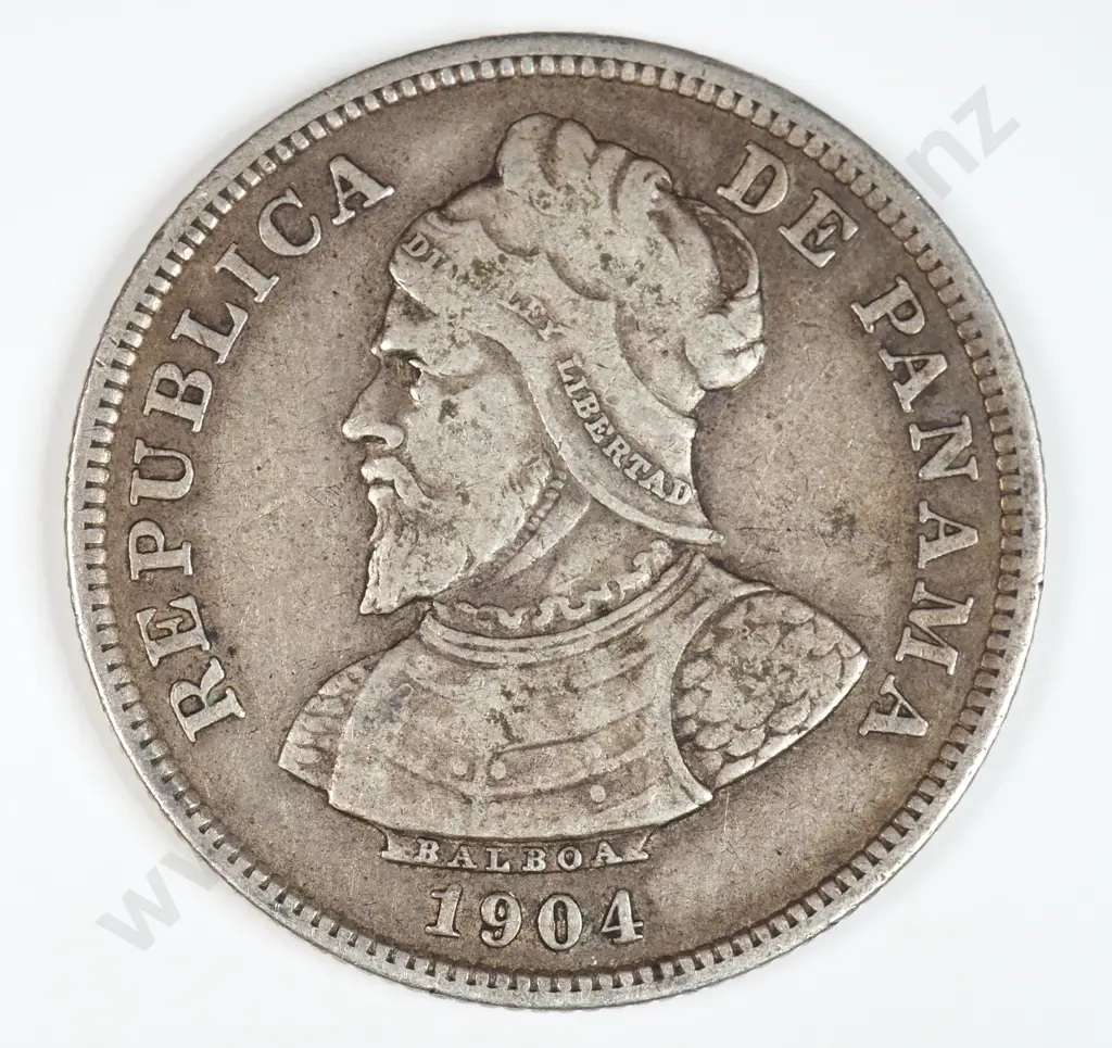 Panama 1904 Twenty Five Centesimos, Very Fine Image 1++