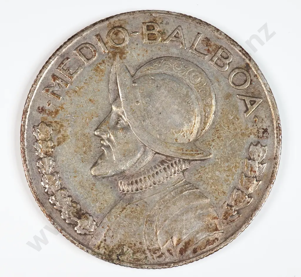 Panama 1934 Half Balboa, Very Fine Image 1++