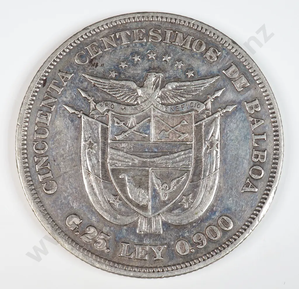 Panama 1904 Fifty Centesimos, Very Fine Image 1++