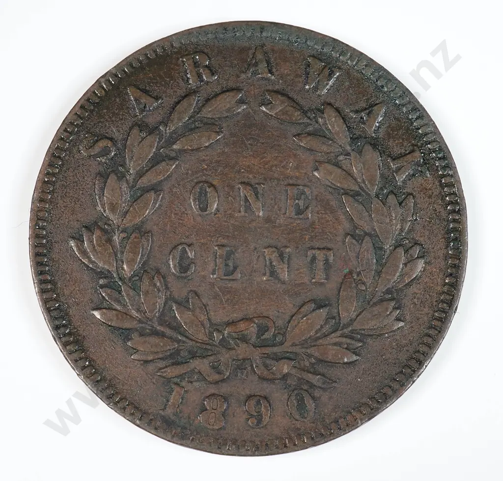 Sarawak 1890 One Cent, Very Fine Image 1++
