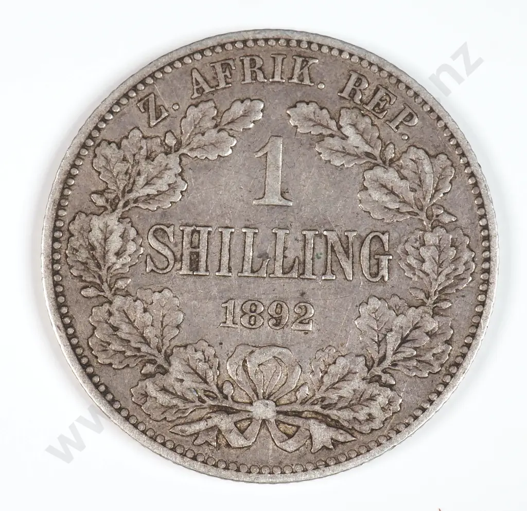 South Africa 1892 One Shilling, Very Fine Image 1++
