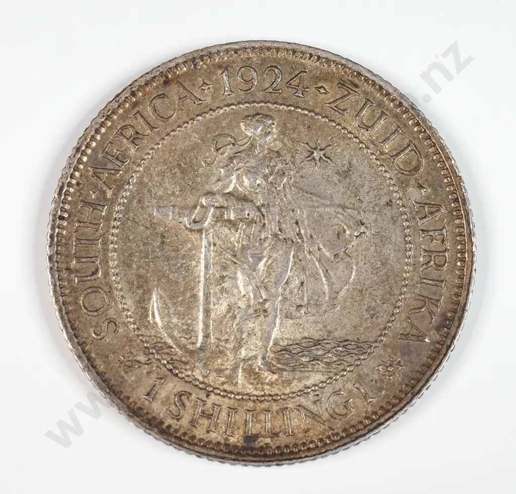 South Africa 1924 One Shilling, Extremely Fine Image 1++