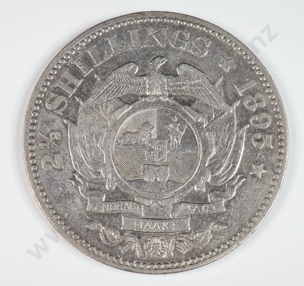 South Africa 1895 Two And A Half Shillings, Very Fine Image 1++