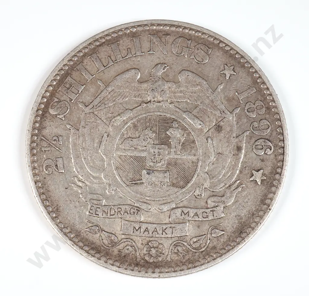 South Africa 1896 Two And A Half Shillings, Very Fine Image 1++