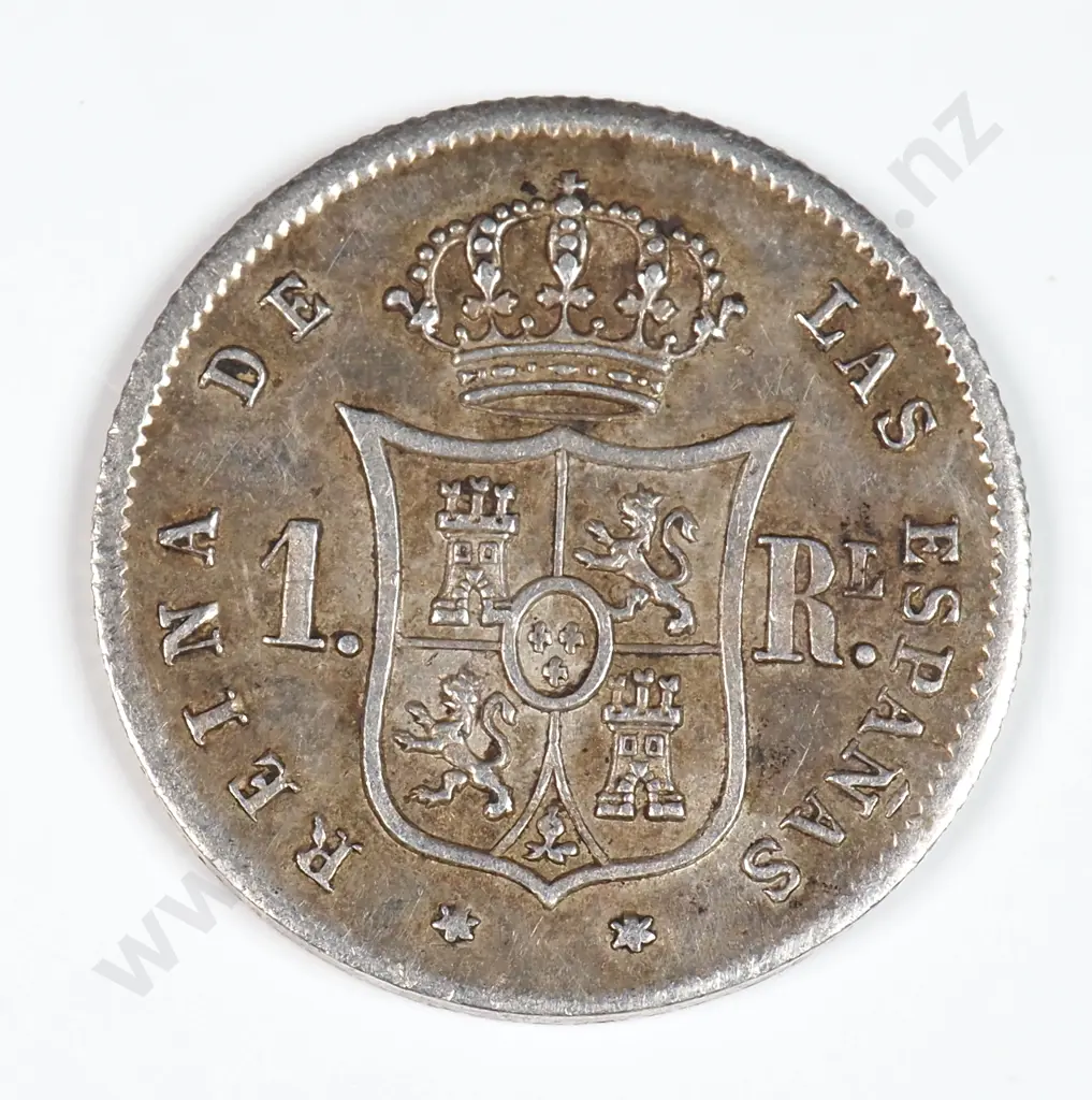 Spain 1859 One Real, Very Fine Image 1++