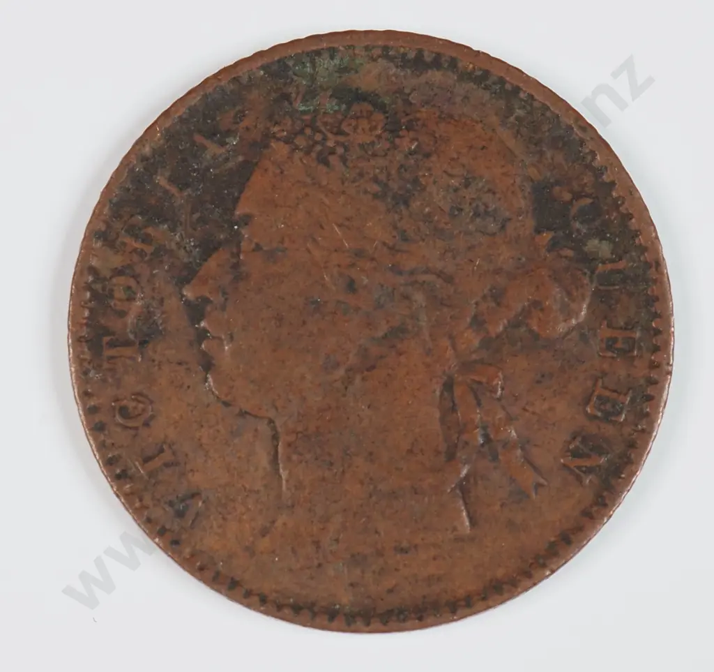 Straits Settlements 1901 Quarter Cent, Fine Image 1++