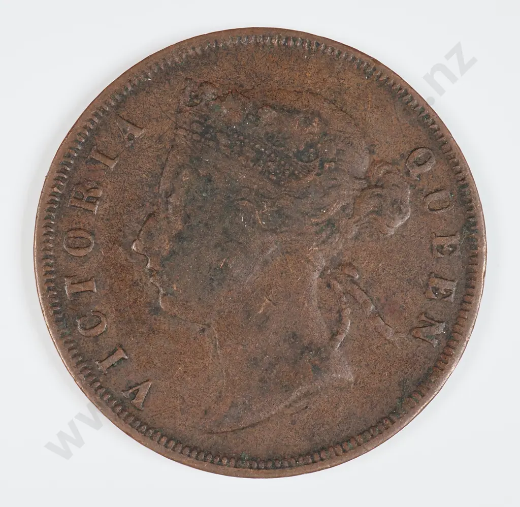 Straits Settlements 1883 One Cent, Very Fine Image 1++