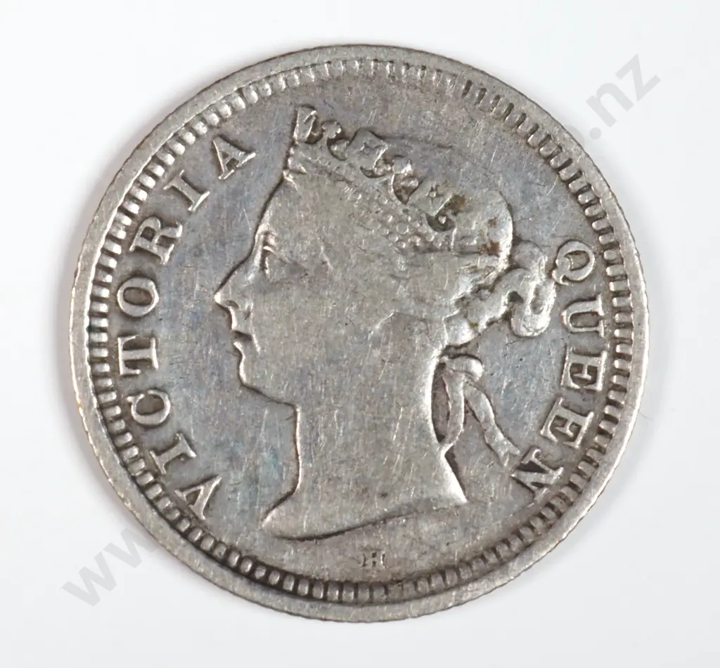 Straits Settlements 1897 Five Cents, Very Fine Image 1++