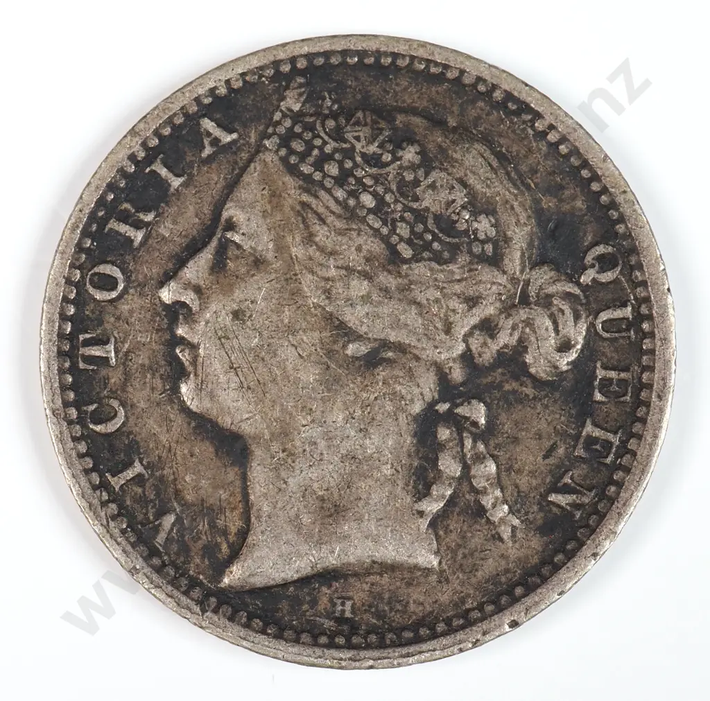 Straits Settlements 1900 Ten Cents, Very Fine Image 1++