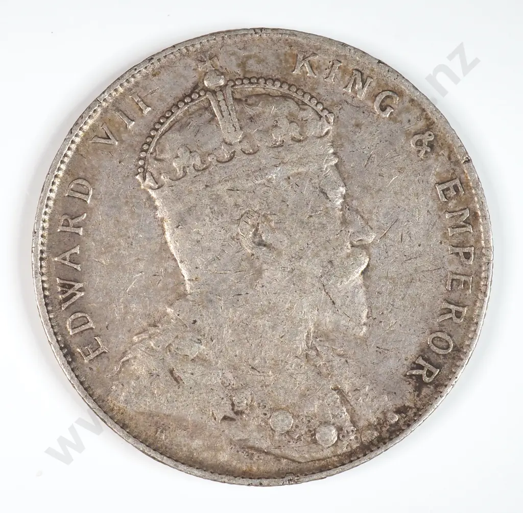 Straits Settlements 1907 One Dollar, Very Fine Image 1++