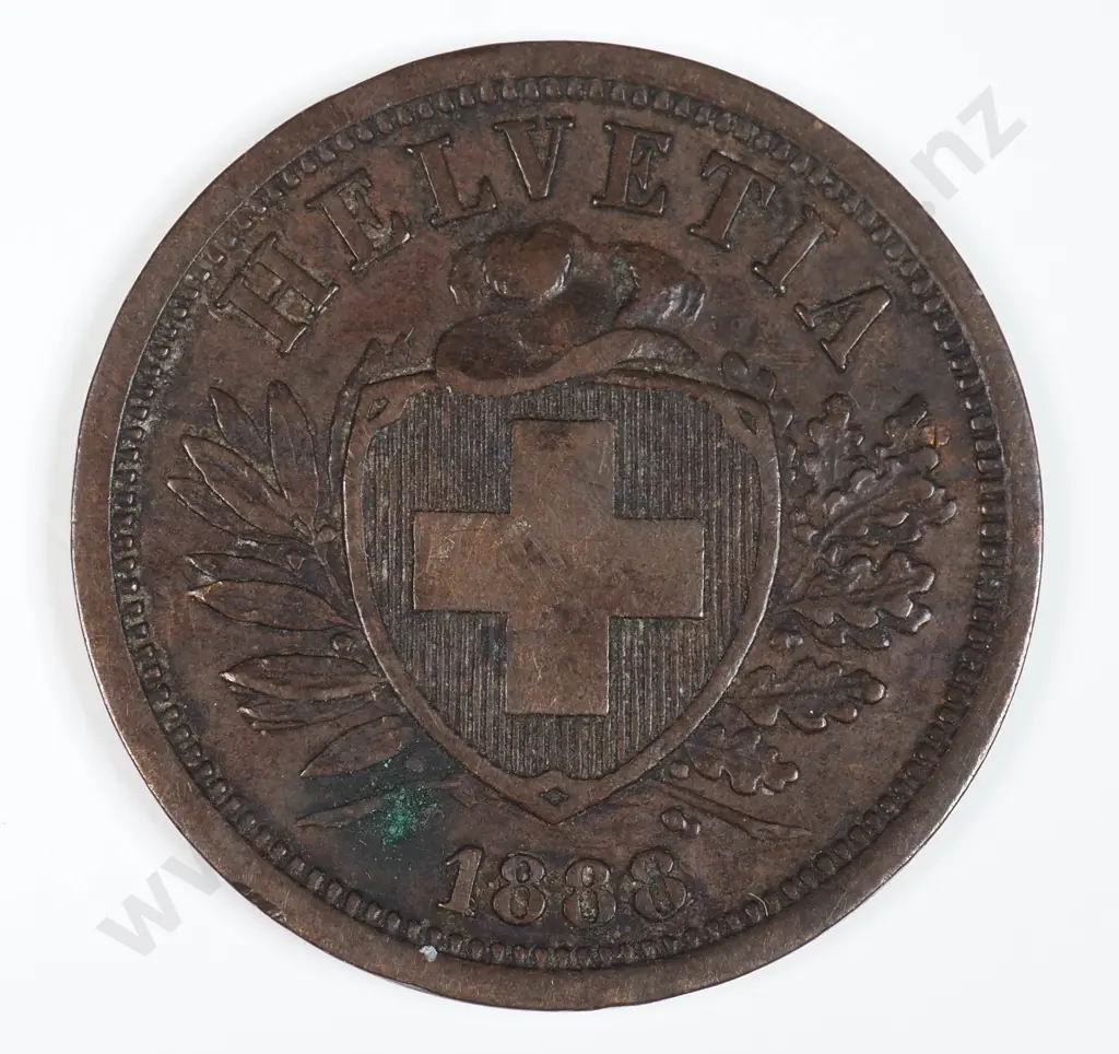 Switzerland 1888 Two Rappen, Very Fine Image 1++