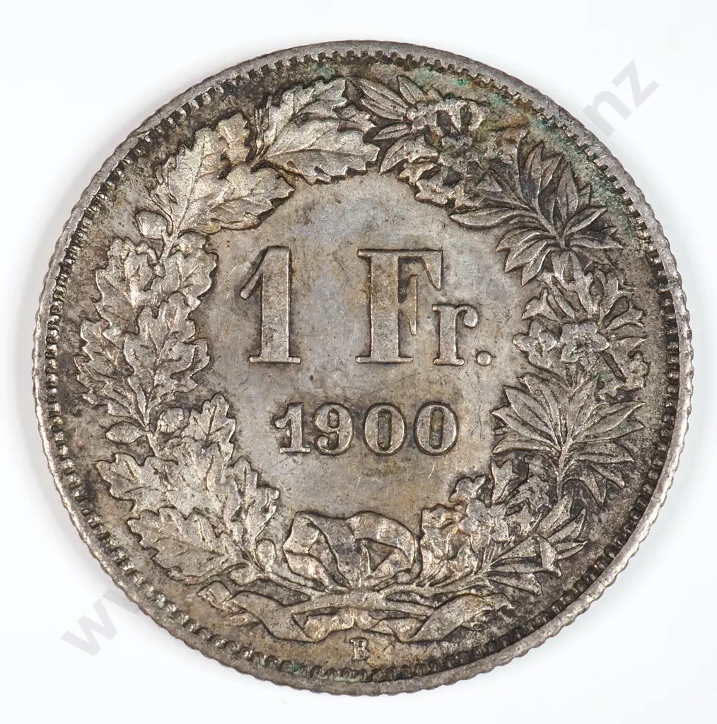 Switzerland 1900 One Franc, Extremely Fine Image 1++