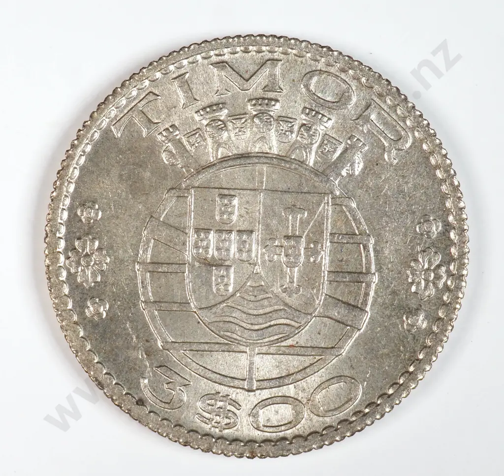 Timor 1958 Three Escudos, Uncirculated Image 1++