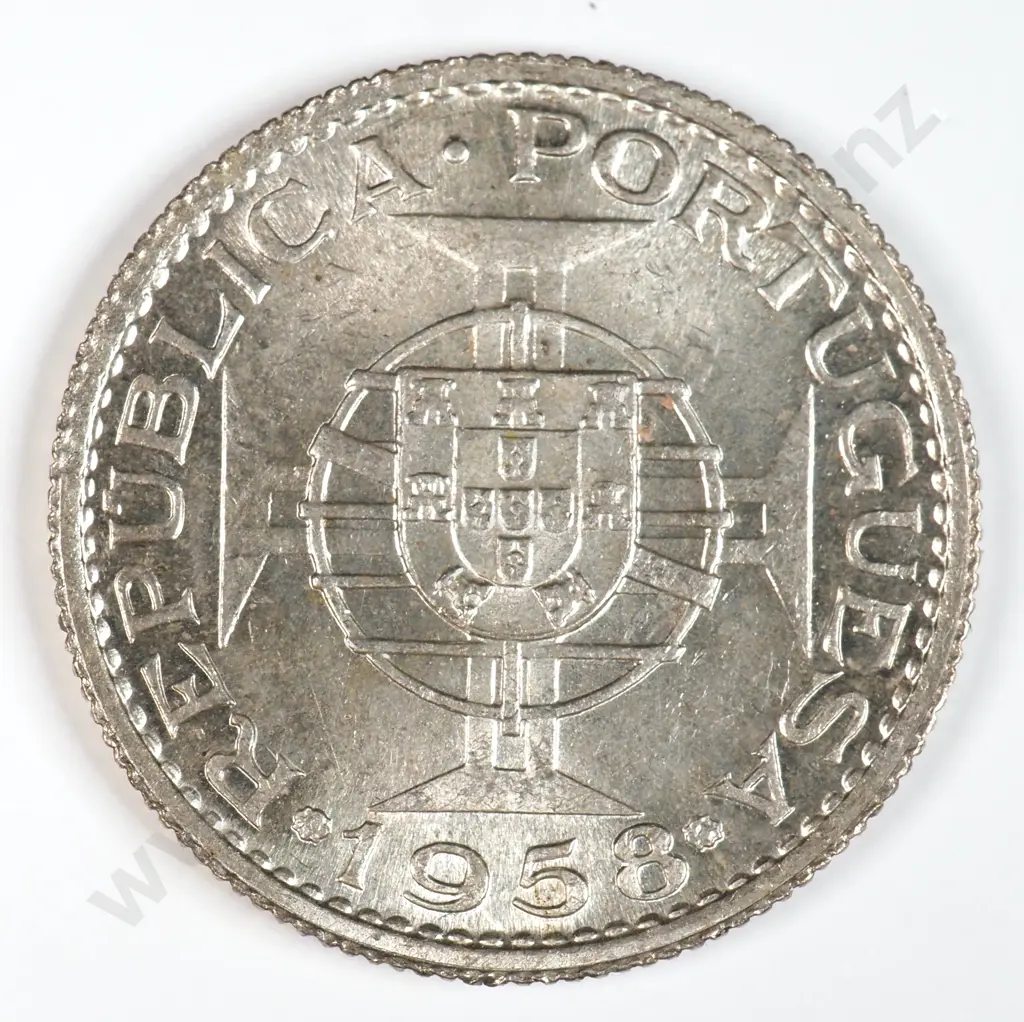 Timor 1958 Three Escudos, Uncirculated Image 1++