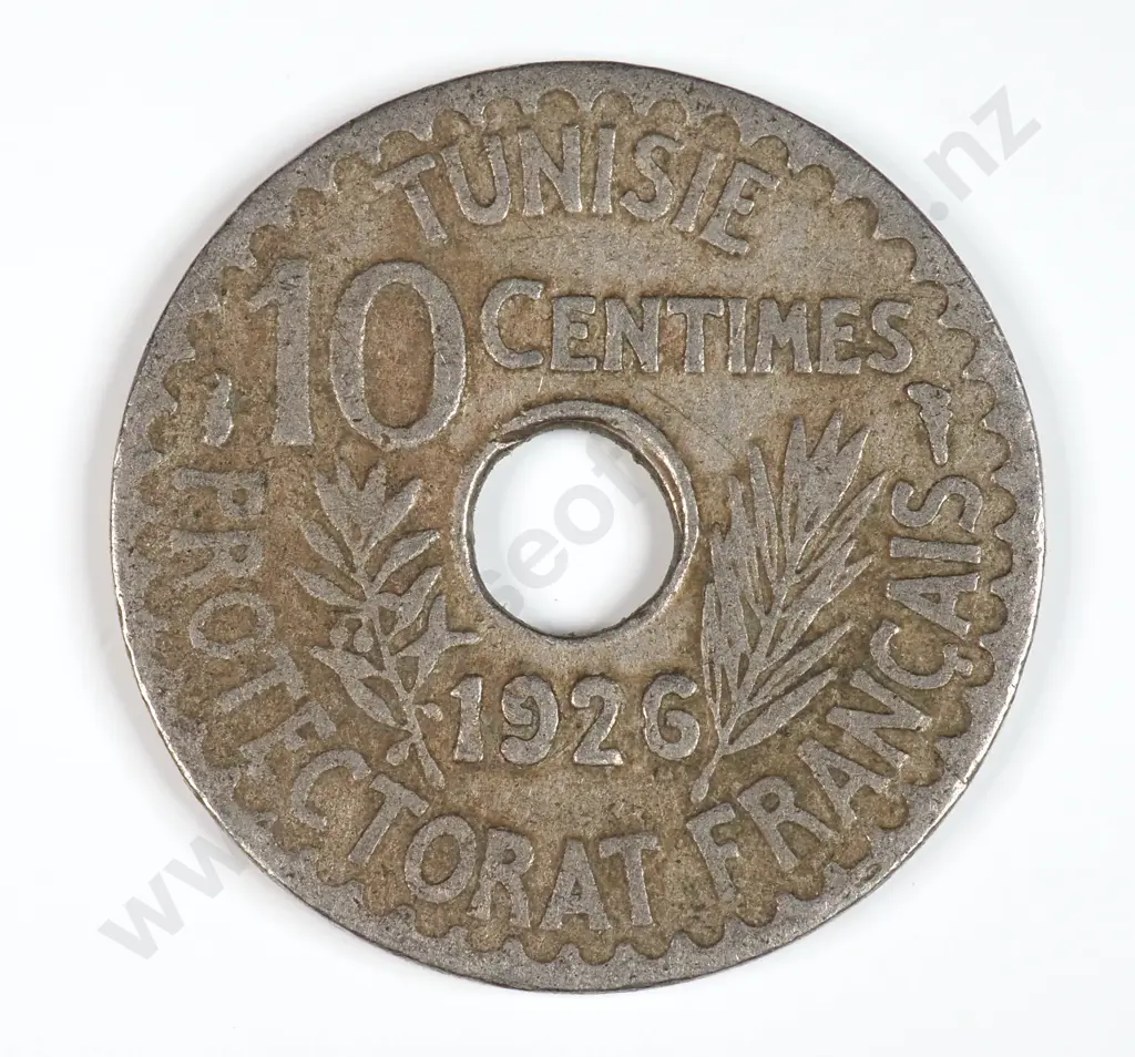 Tunisia 1926 Ten Centimes, Very Fine Image 1++