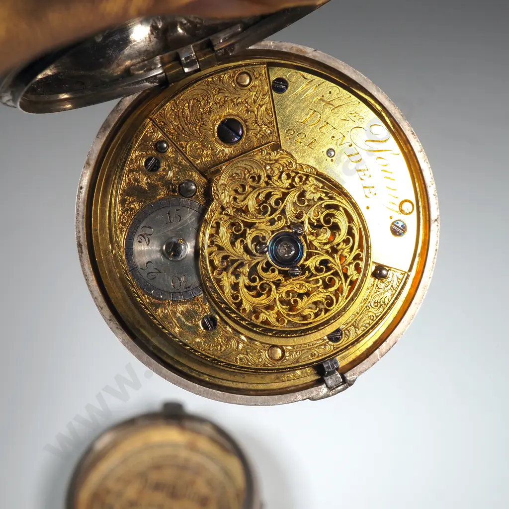 1809 Pair Case Sterling Silver Pocket Watch by WM Young Dundee Image 1++