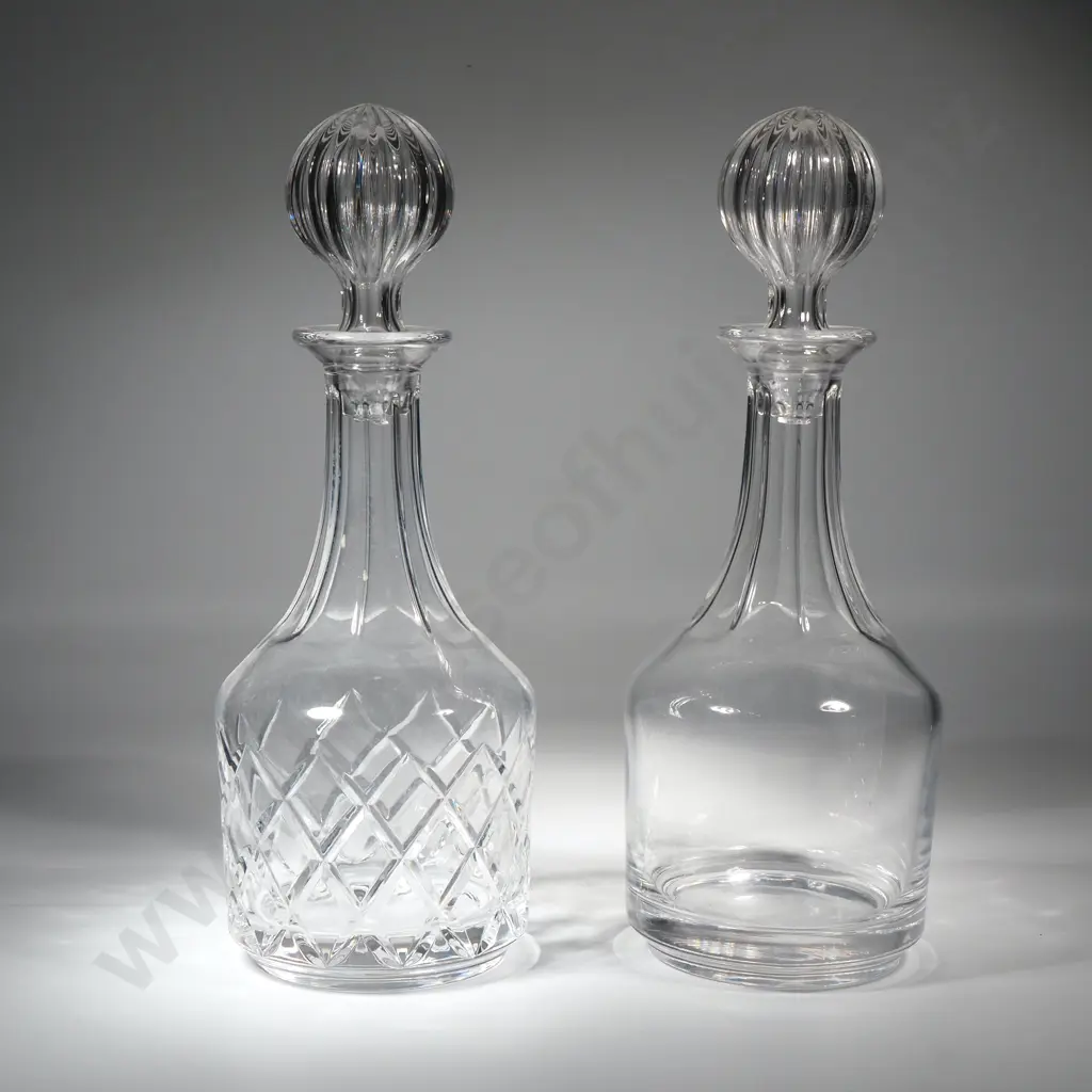 Pair of Cut Glass Decanters Image 1++