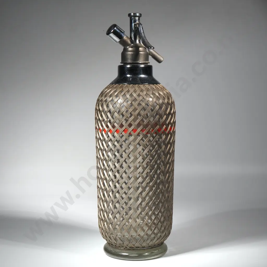 Vintage Sparklets Soda Siphon w Mesh Casing - Circa 1930 Image 1++