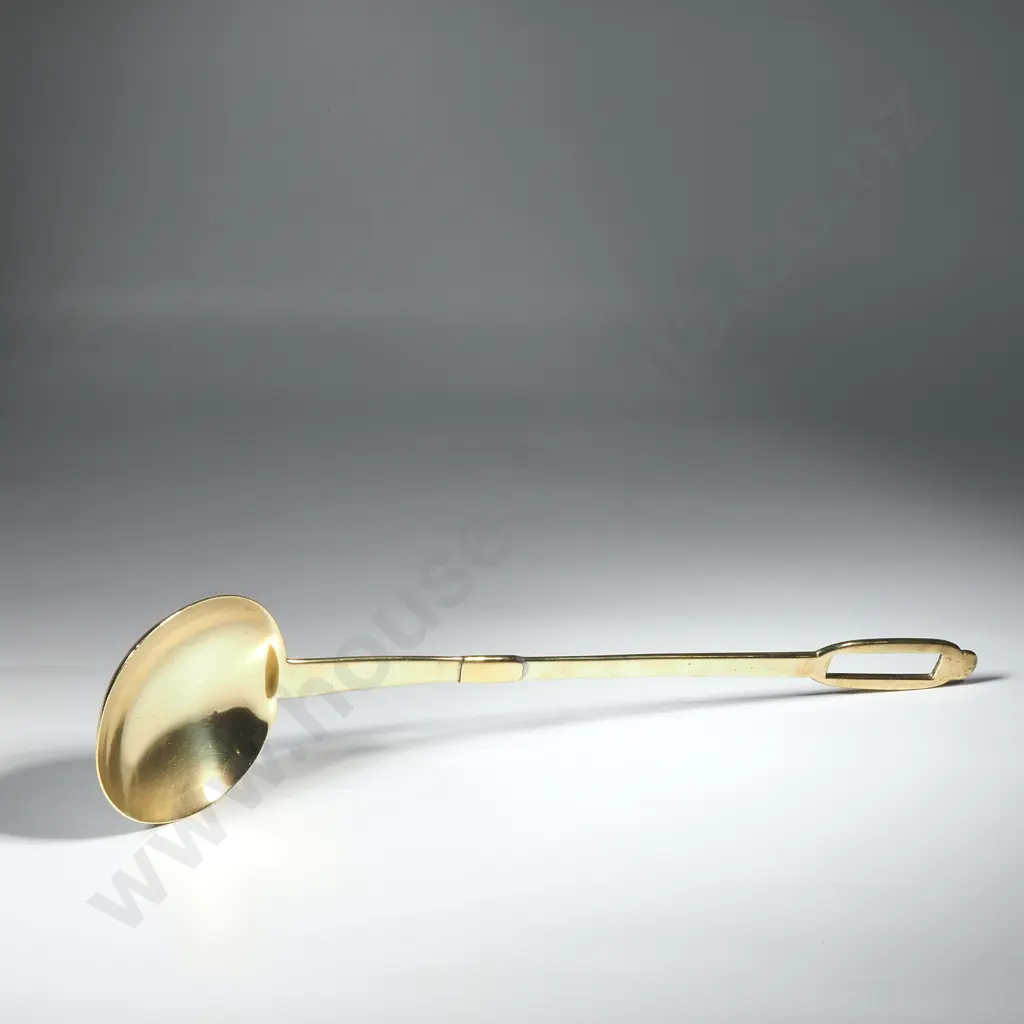 Antique Brass Ladle w Hanging Slot To Top Image 1++