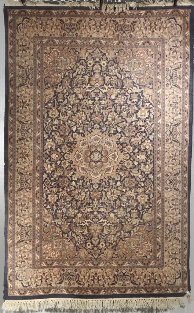 Persian Rug w Wool & Silk Muted Tones Image 1++
