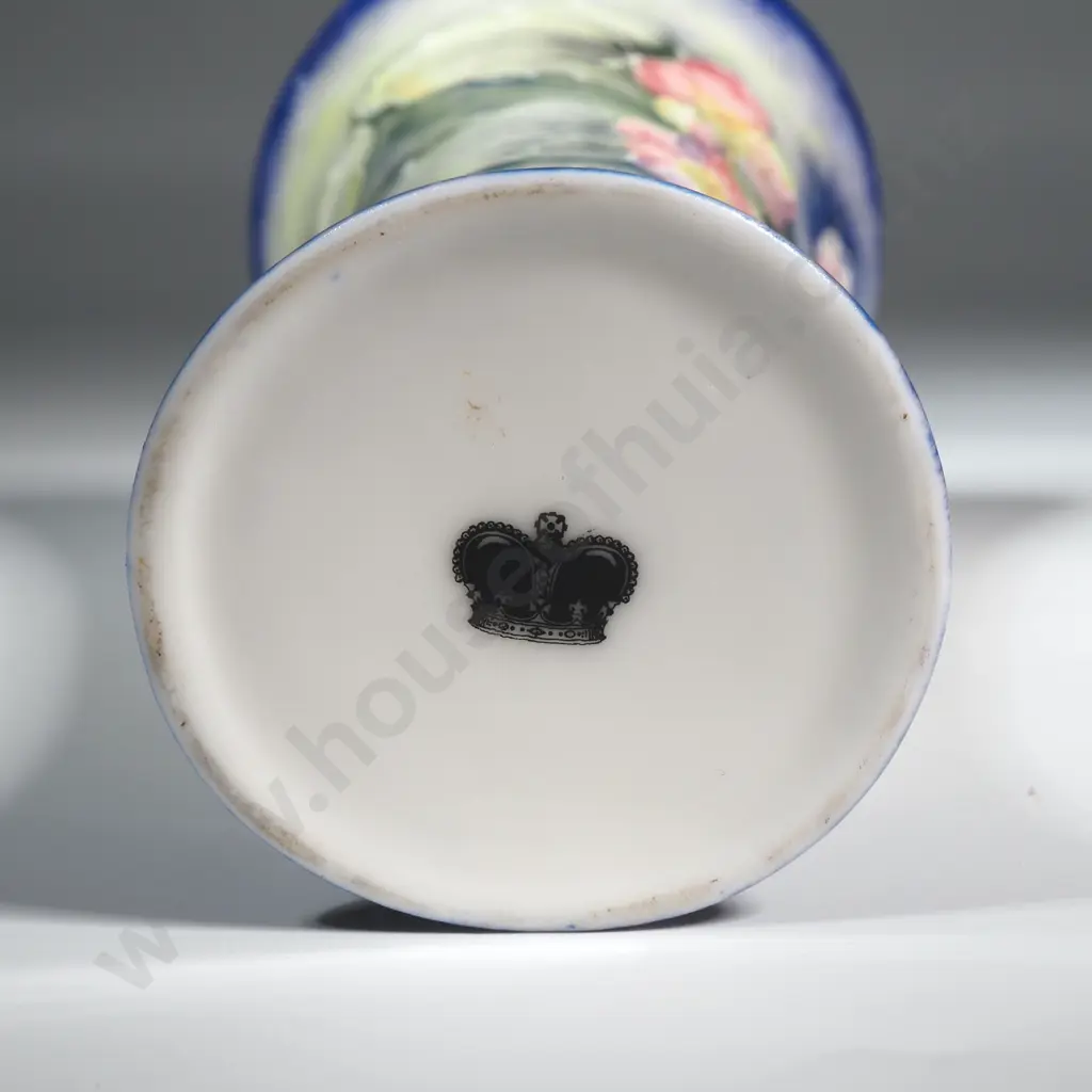 Old Tupton Ware Vase w Crown Stamp To Base & Decorated w Blossoms  Image 1++