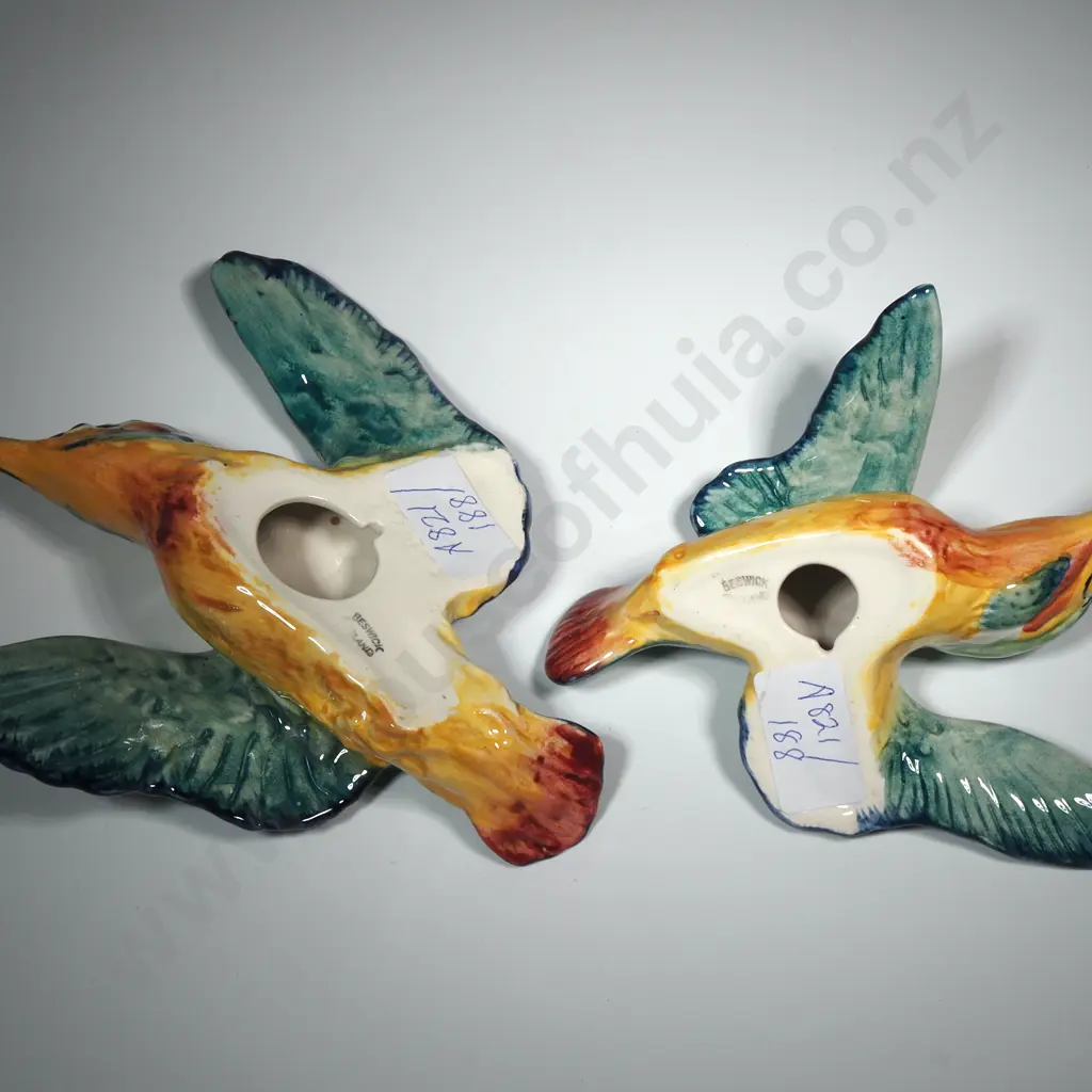Two Beswick Flying Kingfisher Wall Plaques - Impressed 729 Image 1++