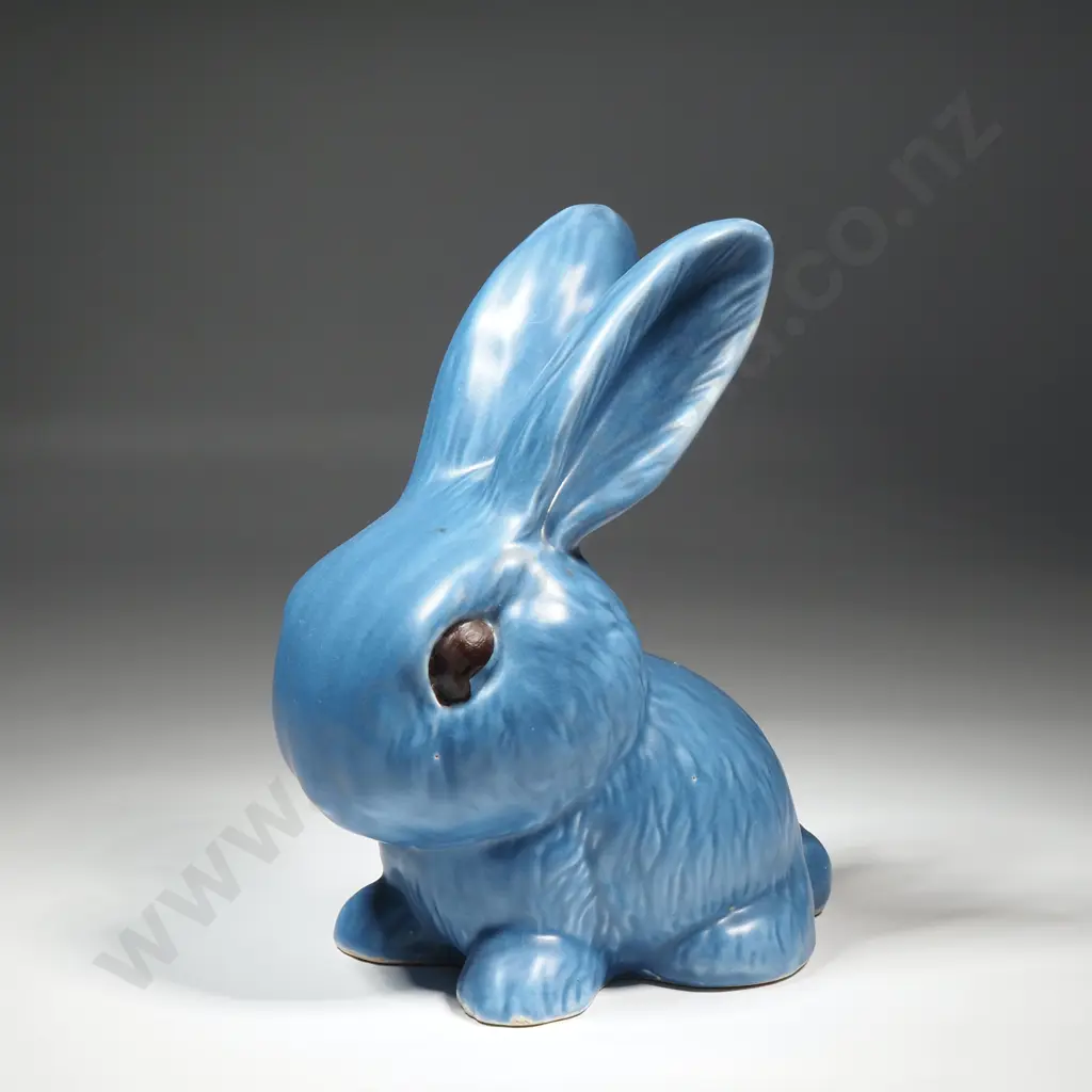Large Early Blue Snub Nose Sylvac Bunny Rabbit Image 1++