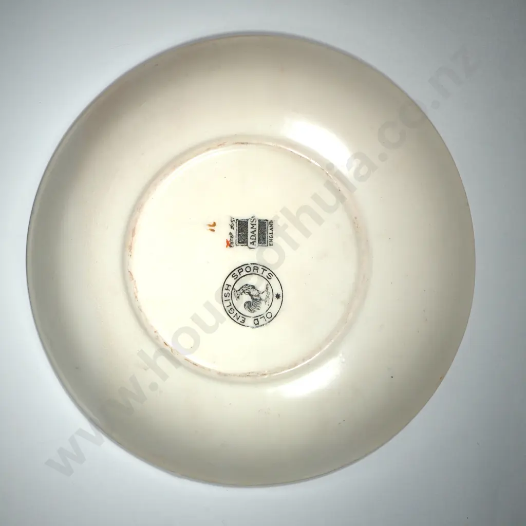 Adams English Bowl "Old English Sports" Series Depict Cock Fighting Image 1++