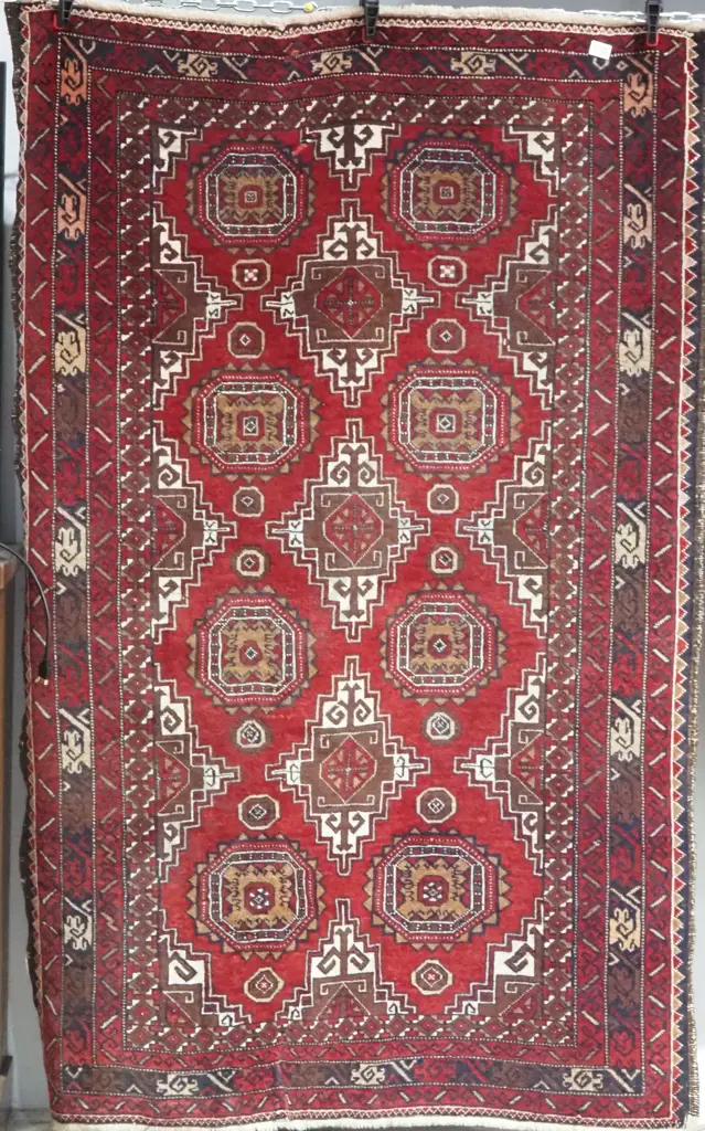 Striking Vintage Hand Knotted Baluchi Persian Rug Image 1++