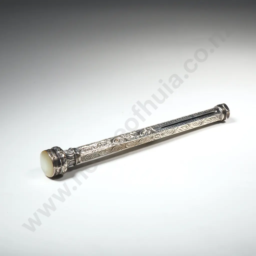 Antique Sterling Silver Propelling Pen/Pencil - Hallmarked Birmingham 1876 Image 1++
