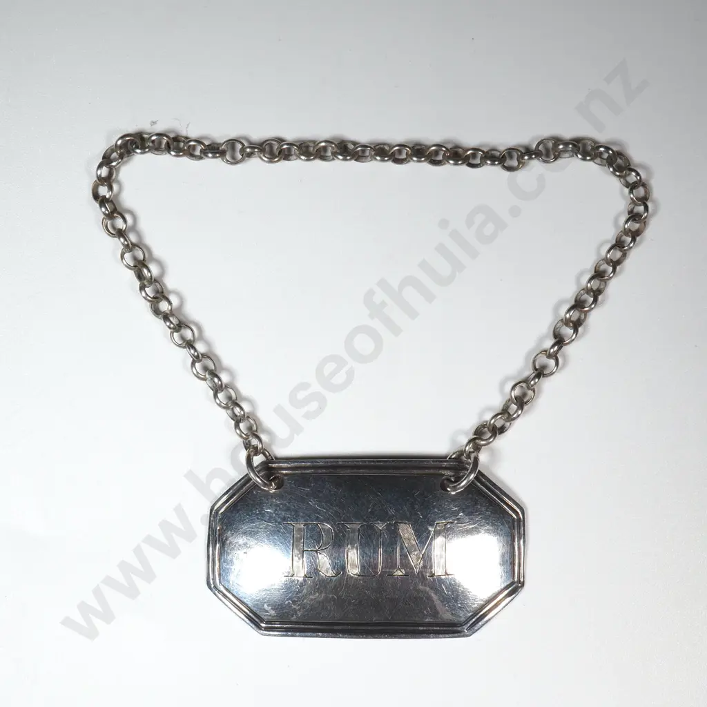 George IV Sterling Silver Rum Decantor Label - London 1820 Image 1++