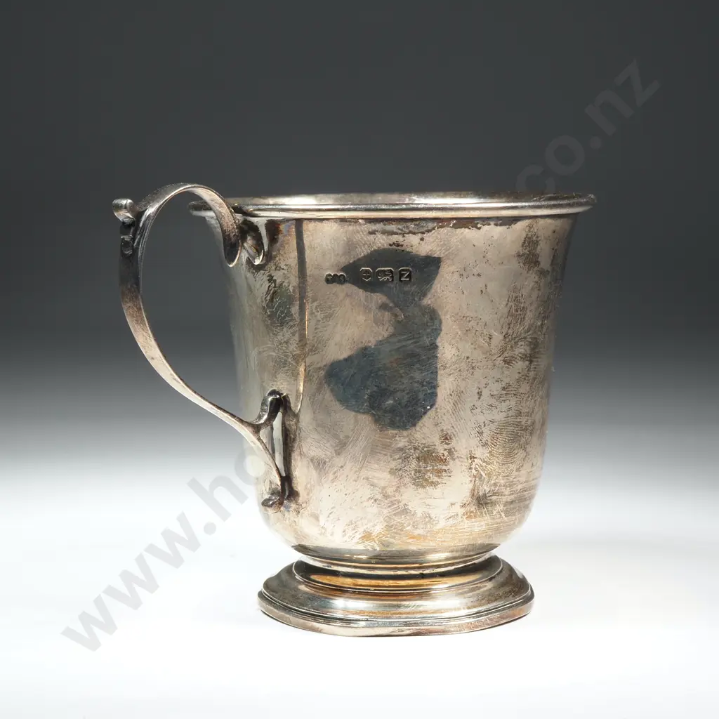 Sterling Silver Christening Cup - Full Hallmark 20th-Century Image 1++