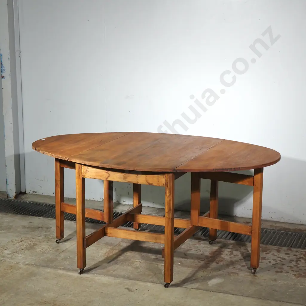 Vintage Kauri Drop Leaf Dining Table  Image 1++