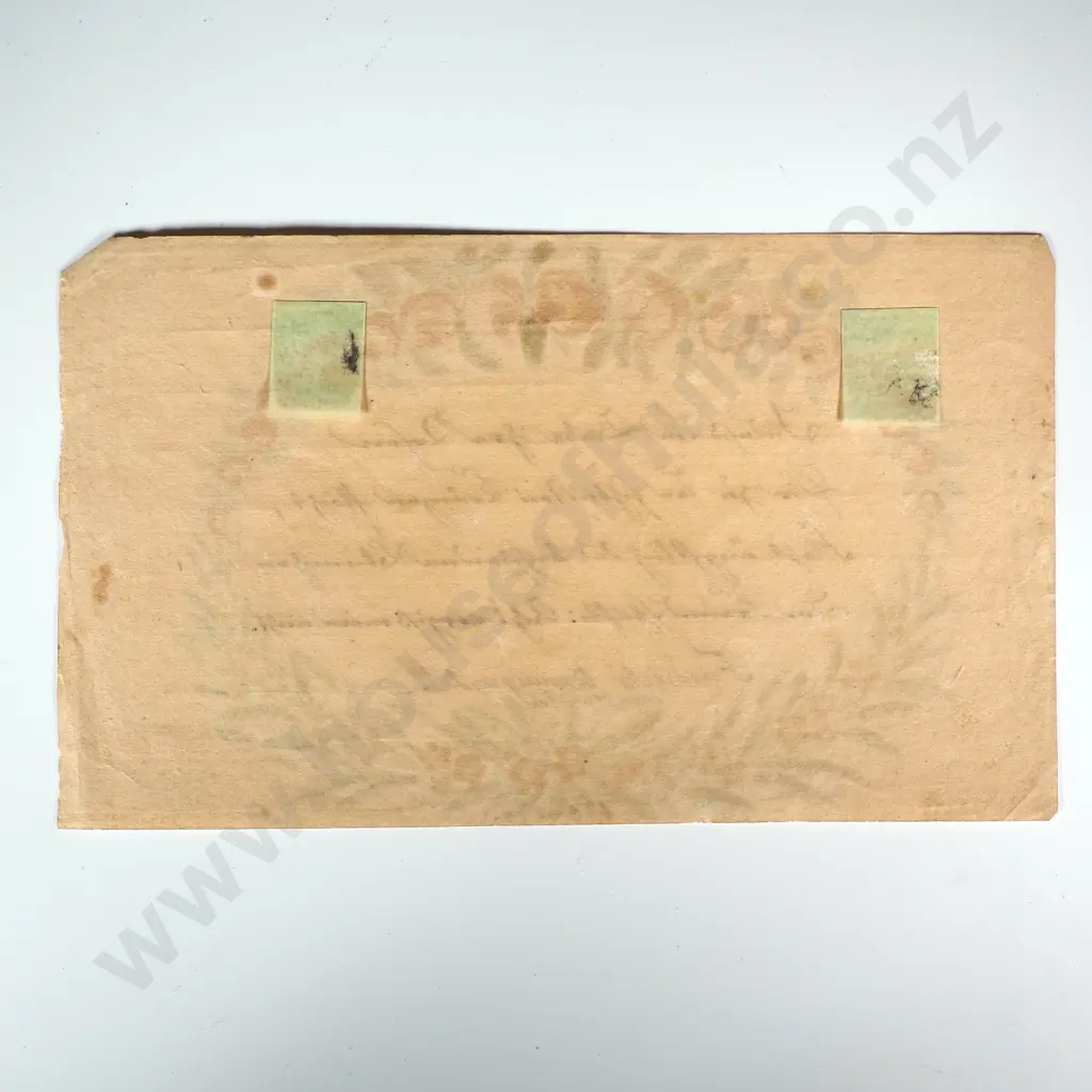 Antique Note Featuring Hand Written Script Image 1++