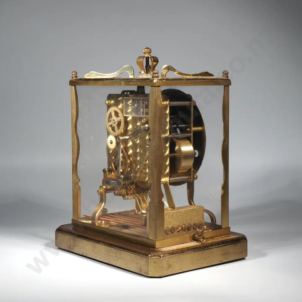 German Schatz Square 400 Day Anniversary Clock w Key  Image 1++