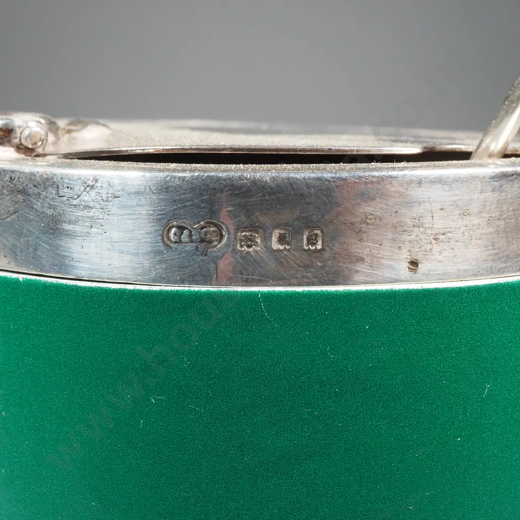 Sterling Silver Lidded Preserves Jar by Silversmiths & Goldsmiths London - Hinged Opening Lid Image 1++